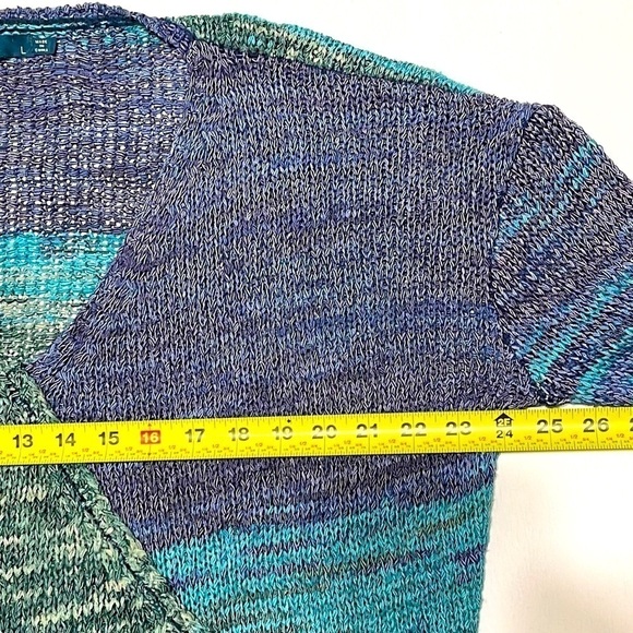 Prana Vignette Deep Balsam Blue Sweater Size L - Picture 9 of 14
